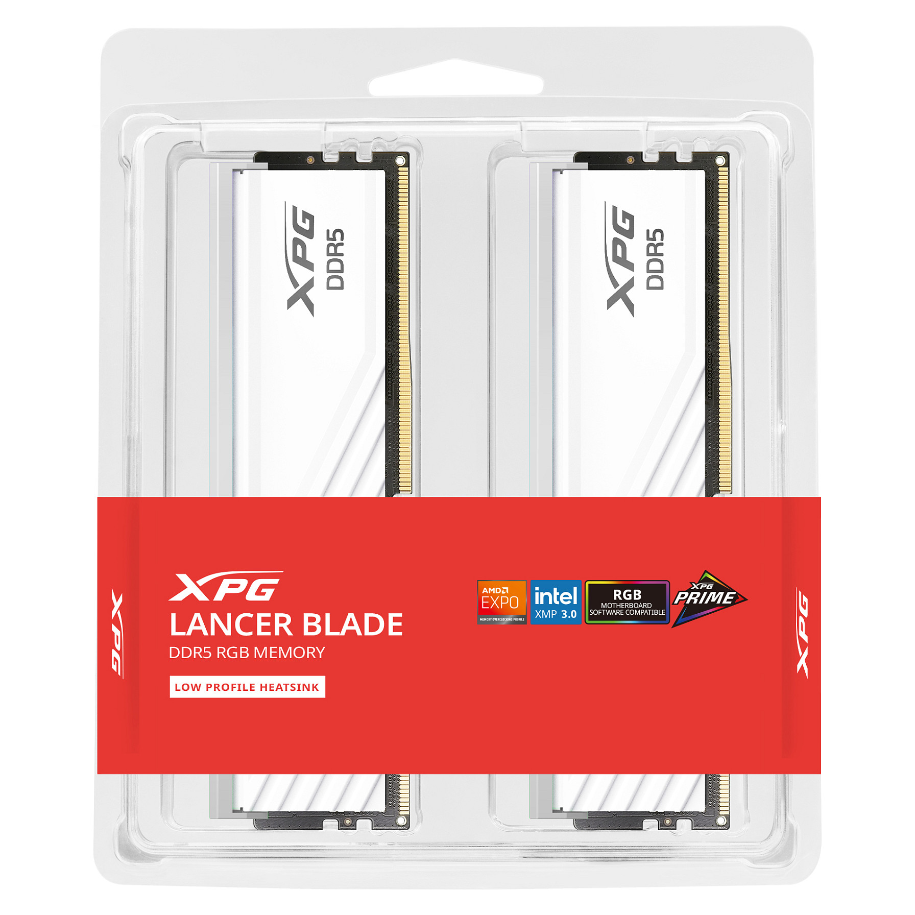 RAM Memorie DDR5 / 64GB ADATA DIMM 6000MHz / CL30 / Dual-Kit / Lancer Blade RGB / Intel XMP / AMD EXPO - Bardhë - Figura 4