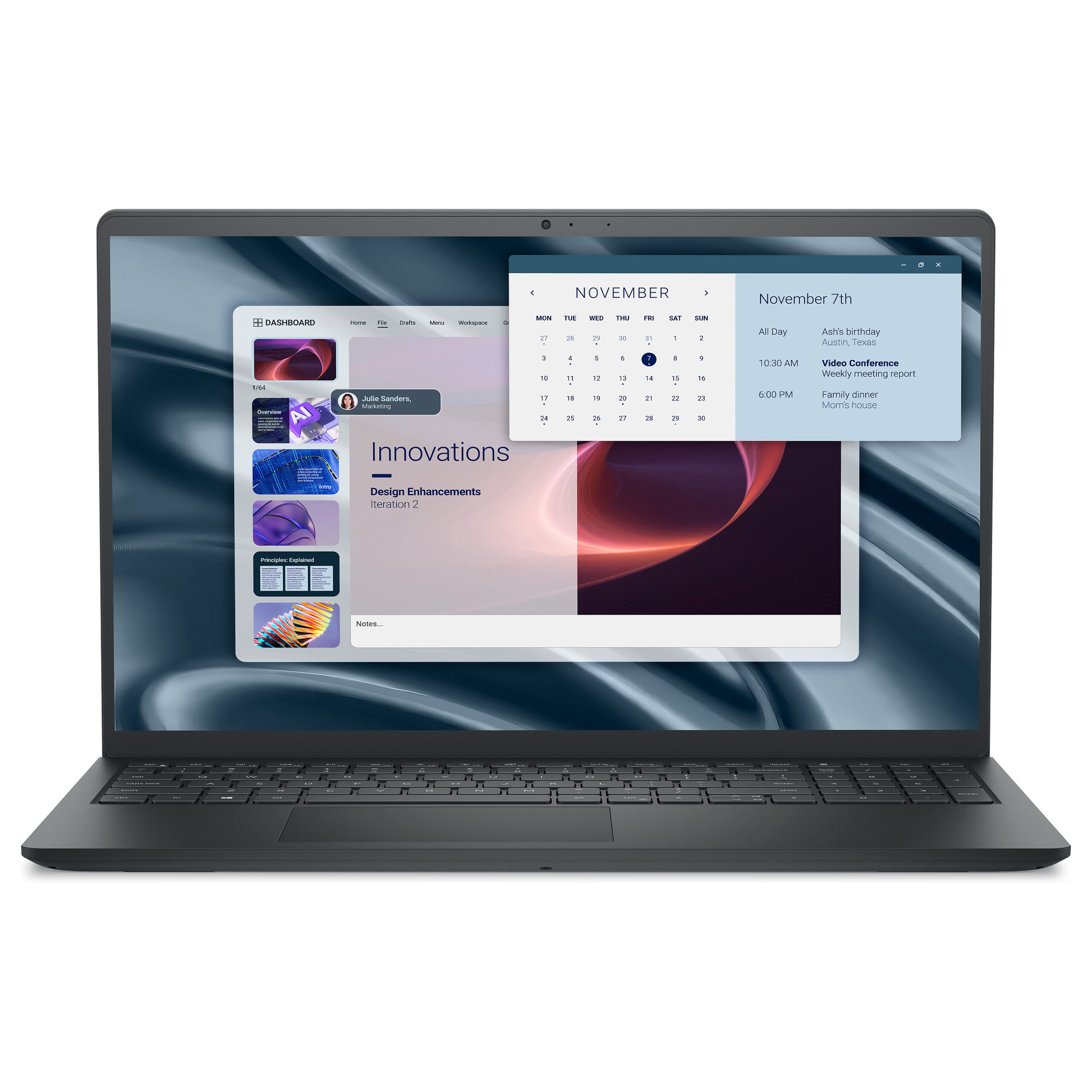 Laptop Dell PRO 15 ESSENTIAL PV15255 / Ryzen 3 7320U / 8GB LPDDR5 / 512GB / 15.6" Full HD IPS / Radeon 610M / DE - Zezë - Figura 2