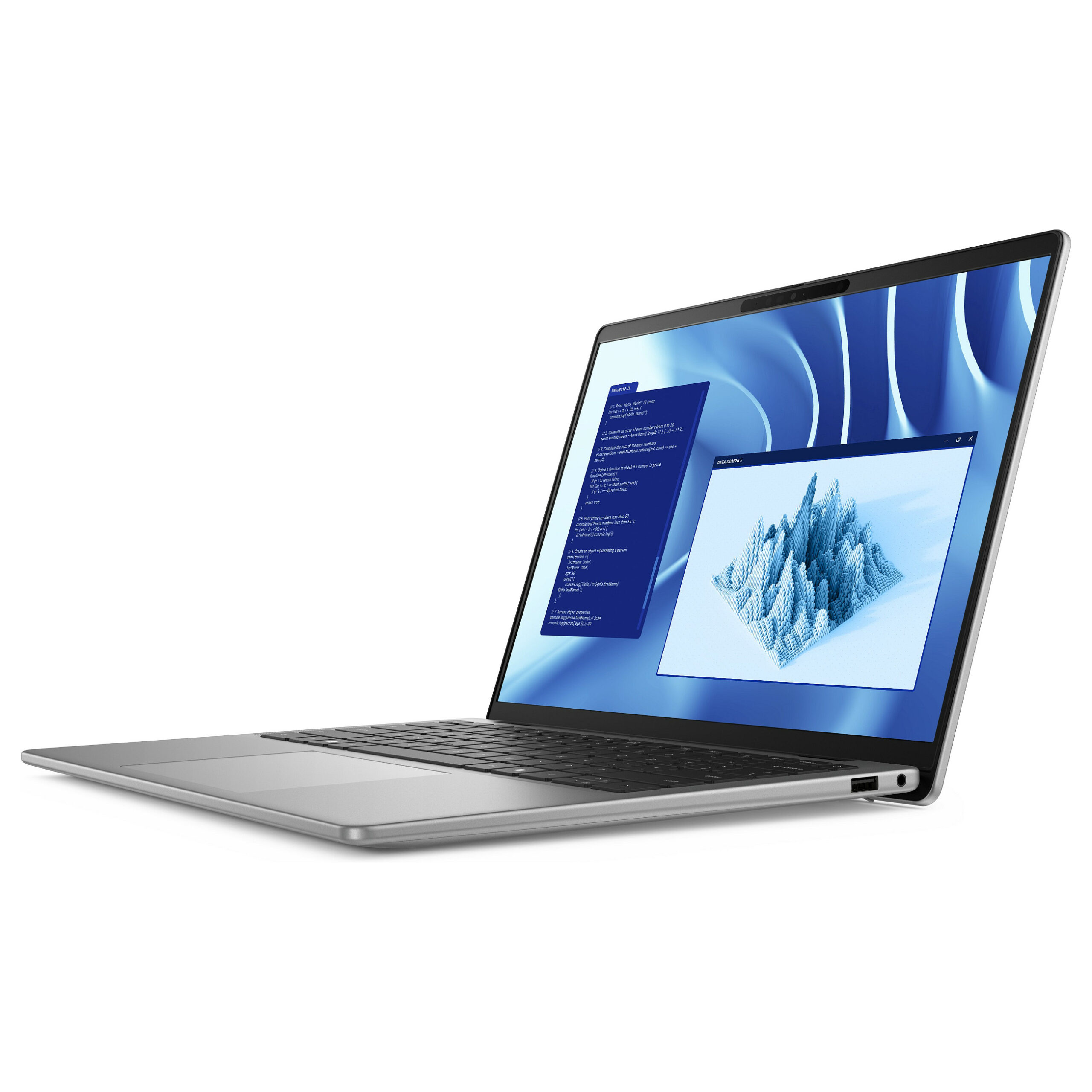 Laptop Dell Latitude 7455 / X1P-64-100 / 16GB LPDDR5x / 512GB / 14" Quad HD+ IPS Touch / Qualcomm Adreno GPU / DE - Gri - Figura 3