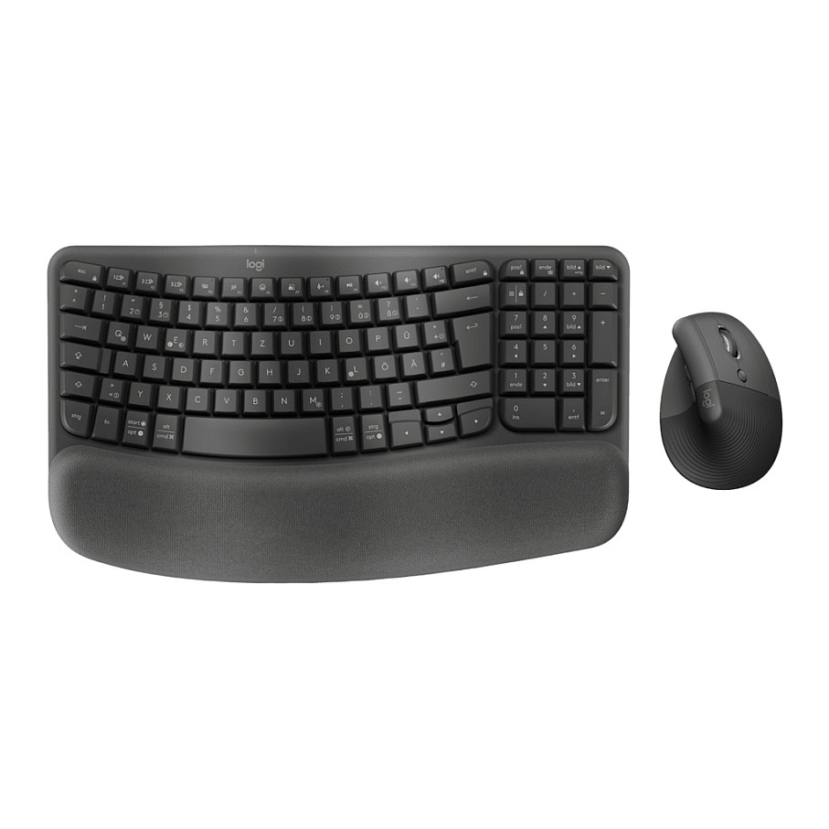 Combo (Tastierë&Maus) Logitech Wave Keys+Lift Wireless / QWERTZ - Grafit