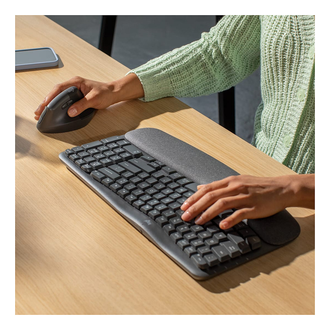 Combo (Tastierë&Maus) Logitech Wave Keys+Lift Wireless / QWERTZ - Grafit - Figura 2