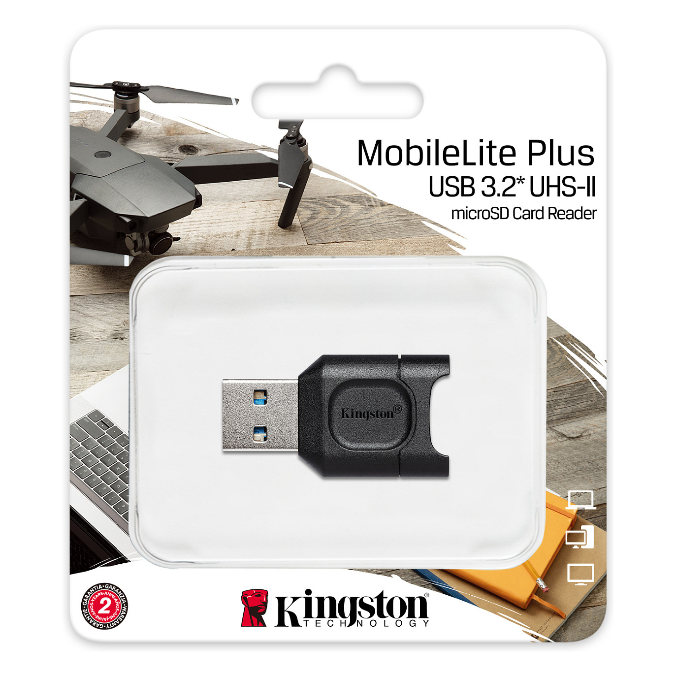 Lexues i Kartelave Kingston MobileLite Plus USB 3.2 / Gen1 për microSD/microSDHC/microSDXC UHS-I/UHS-II - Zezë - Figura 3