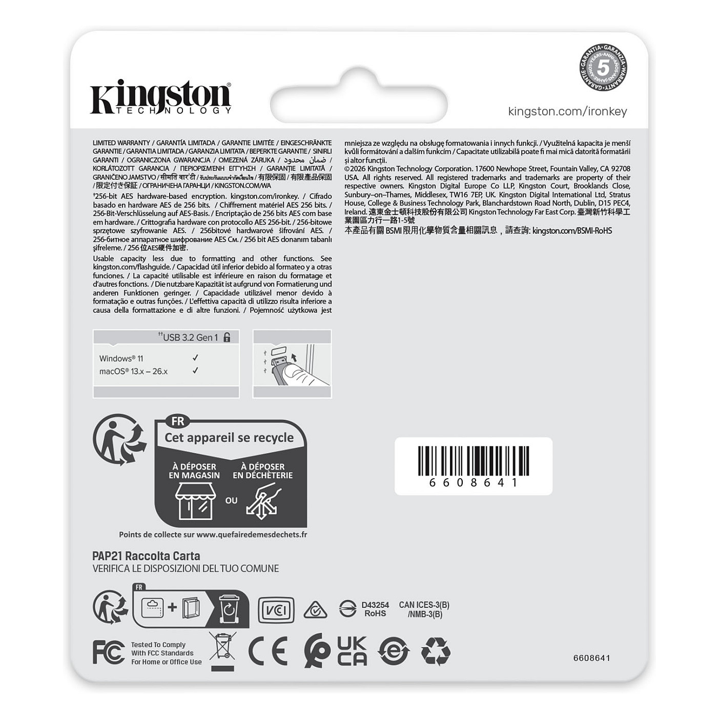 USB Flash Drive Stick 64GB Kingston IronKey Locker Plus 50 G2 - Figura 5