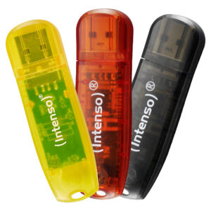 USB Flash Drive 2.0 Stick Intenso 32GB Rainbow Line Triple Pack