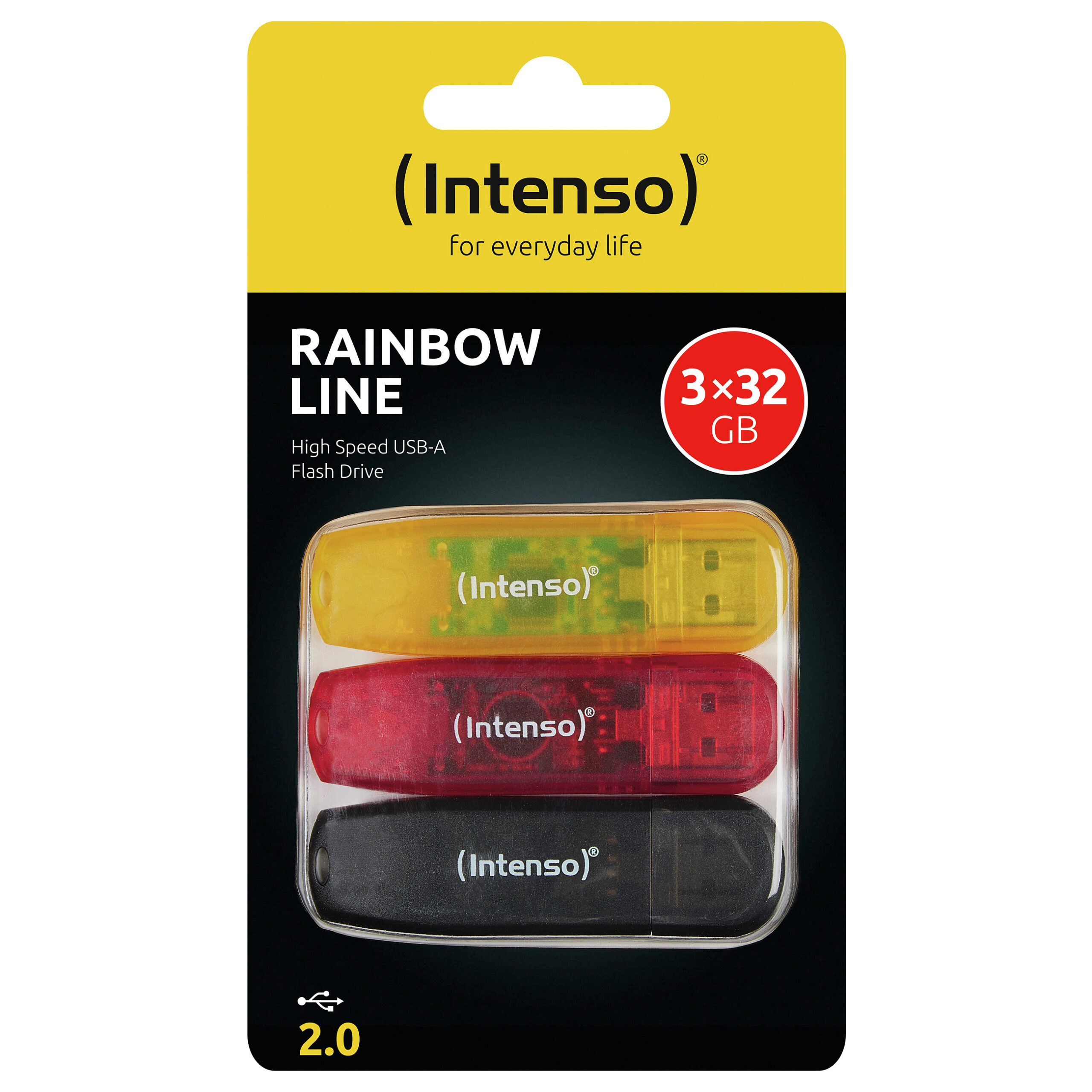 USB Flash Drive 2.0 Stick Intenso 32GB Rainbow Line Triple Pack - Figura 4