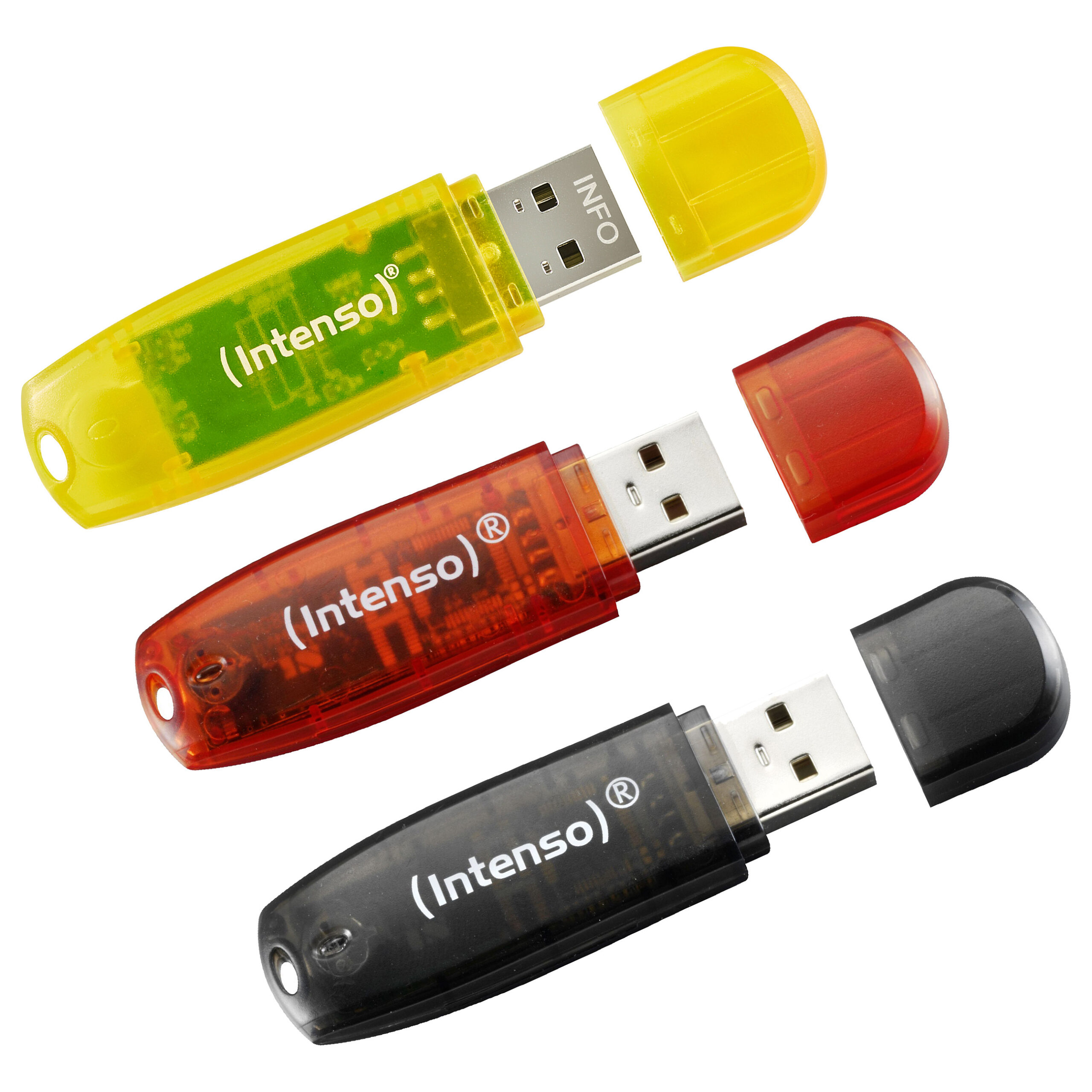 USB Flash Drive 2.0 Stick Intenso 32GB Rainbow Line Triple Pack - Figura 5