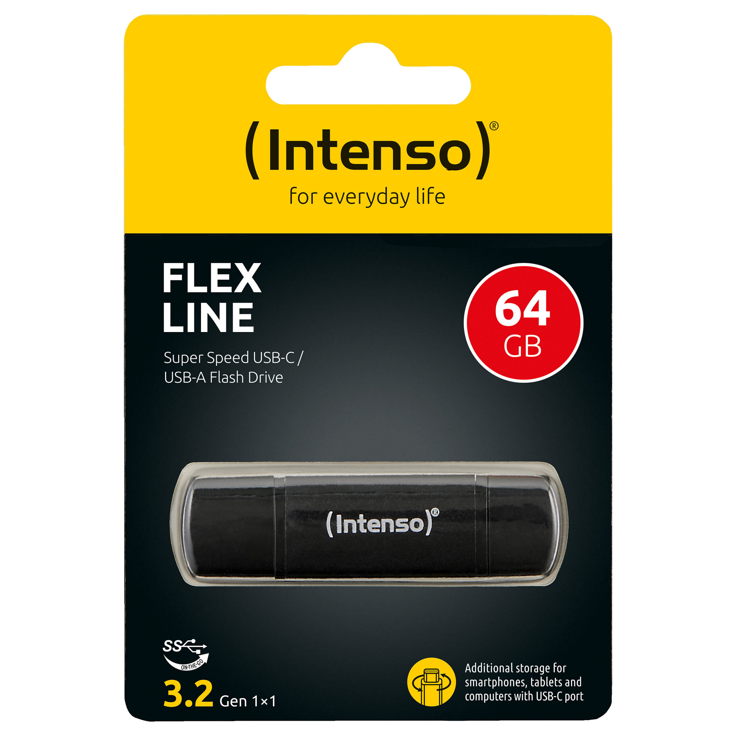USB Flash Drive Stick Intenso Flex Line 64 GB / USB-C and USB-A - Zezë - Figura 2