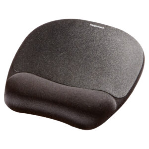 Mauspad me mbështetëse kyçi Fellowes Memory Foam -Zezë