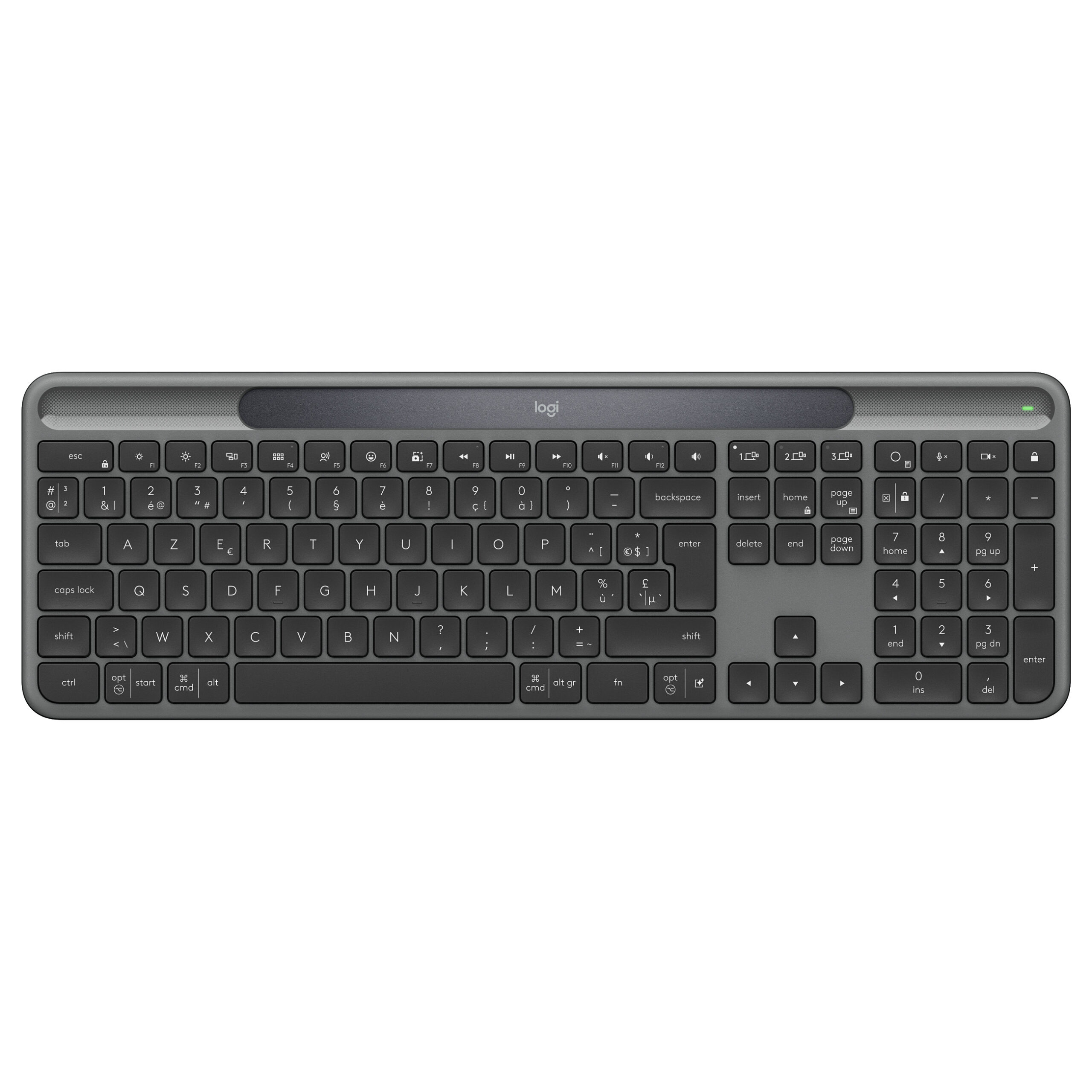 Tastierë pa kabllo Logitech Slim Solar+ / AZERTY - Grafit
