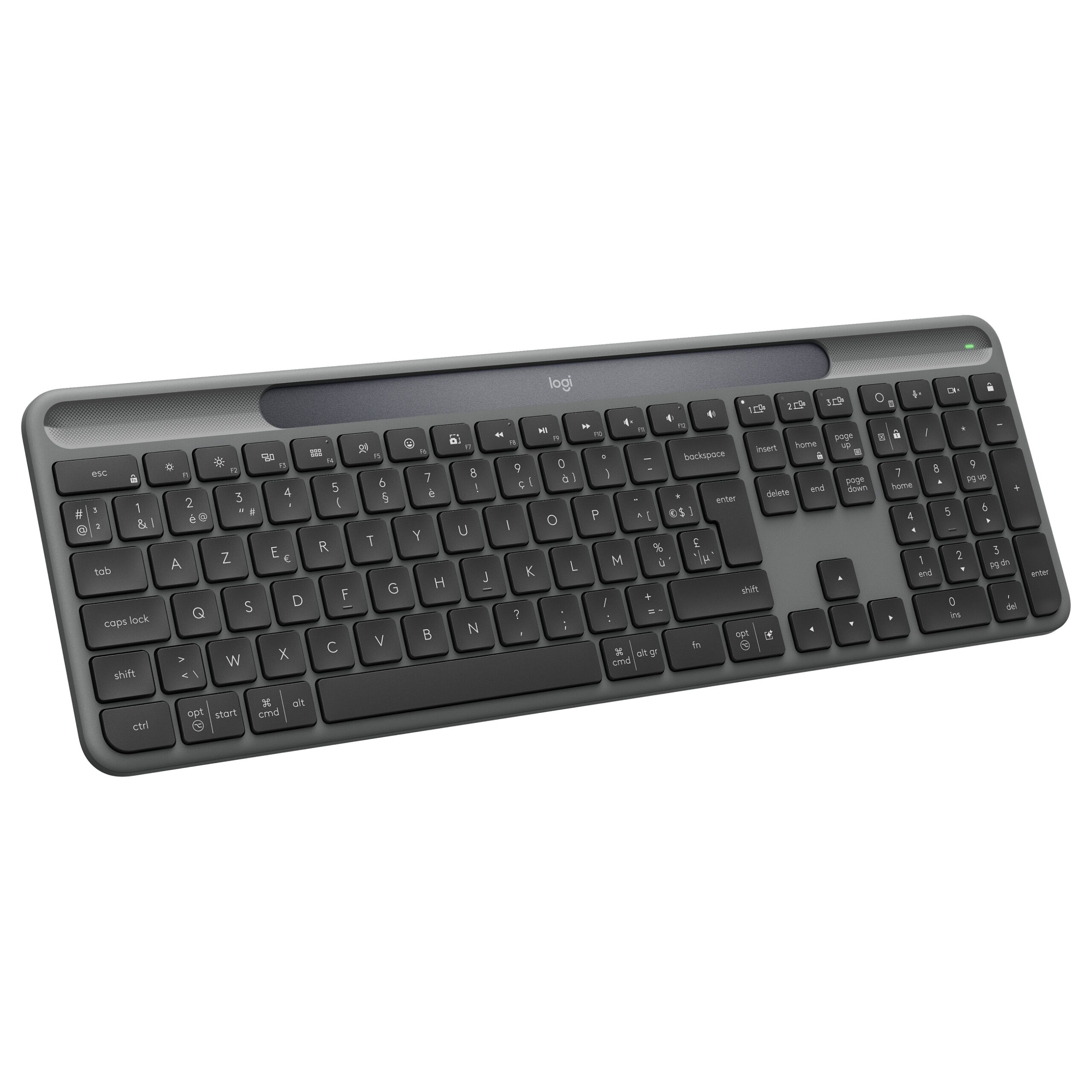 Tastierë pa kabllo Logitech Slim Solar+ / AZERTY - Grafit - Figura 2