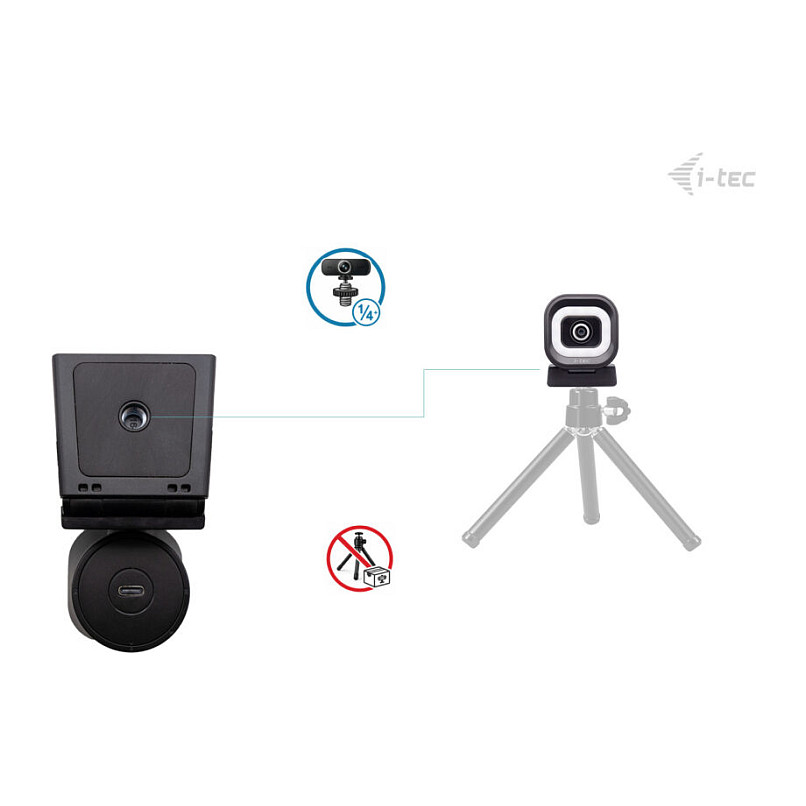 Webcam I‑TEC SOLOMON 700 STREAM / 4K / Ring Light - Zezë - Figura 5
