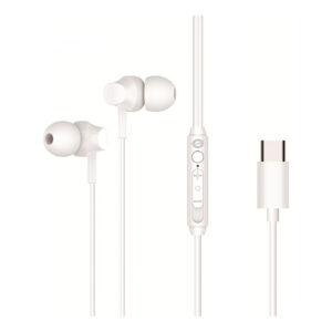 Kufje me kabllo Conceptronic BRENDAN03W USB-C me mikrofon dhe kontroll - Bardhë