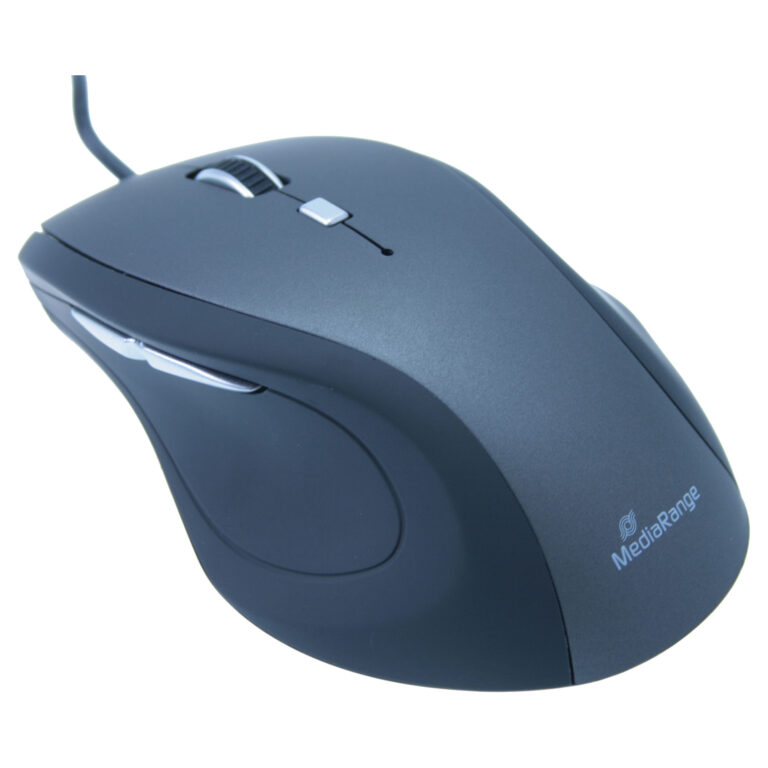 Maus me kabllo MediaRange Optik / 5 butona / Optical, USB Type-A, 2400 DPI - Blu