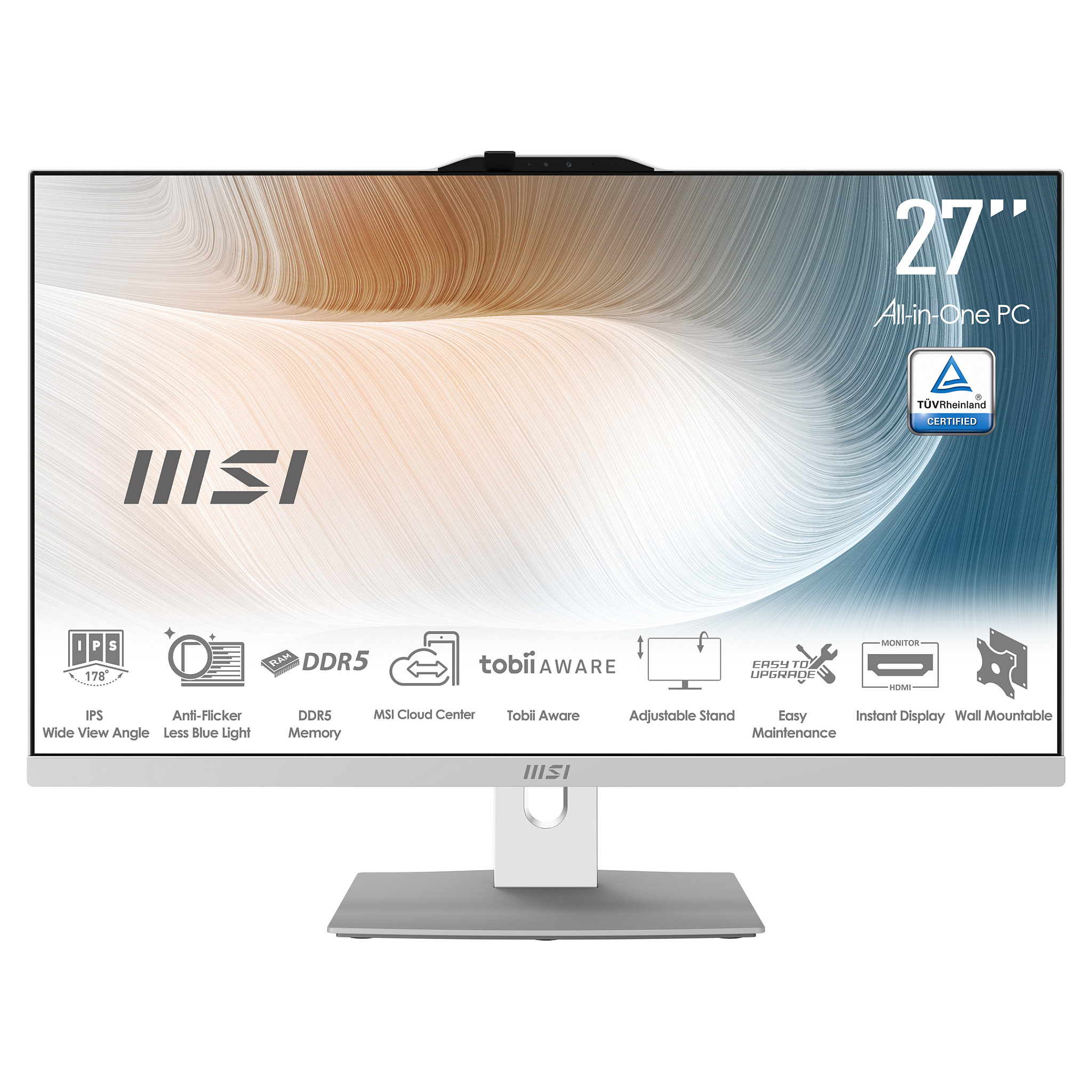 AIO MSI Modern AM272P 1M-1289DE / Core 7 150U / 16GB DDR5 / 512GB / 27" Full HD IPS / Intel Graphics - Gri - Figura 2