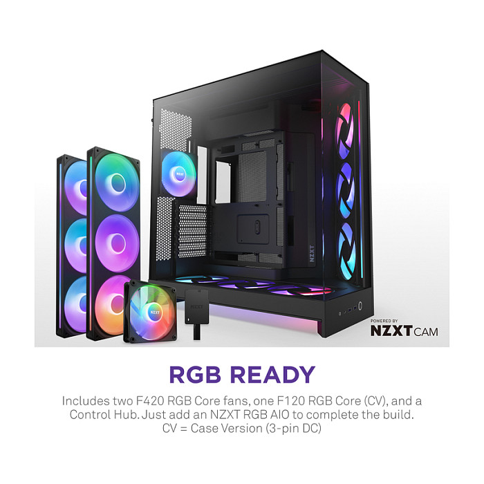 Kasë NZXT H9 Flow RGB+ CM-H92FB-P1 -Zezë - Figura 3