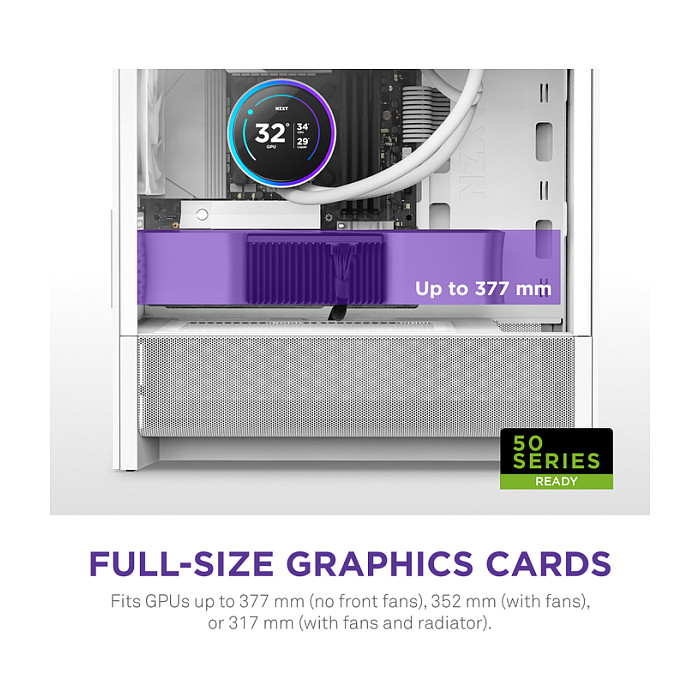 Kasë NZXT H3 Flow CC-H31FW-01 -Bardhë - Figura 4