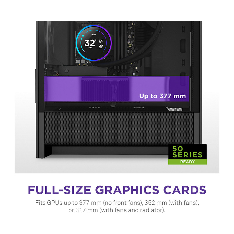 Kasë NZXT H3 Flow CC-H31FB-01 -Zezë - Figura 4