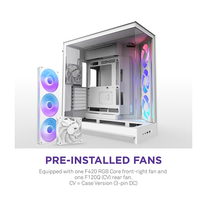 Kasë NZXT H9 Flow RGB CM-H92FW-R1 -Bardhë - Figura 3