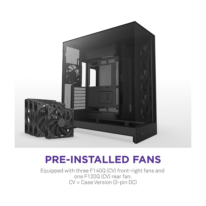 Kasë NZXT H9 Flow -Zezë - Figura 4