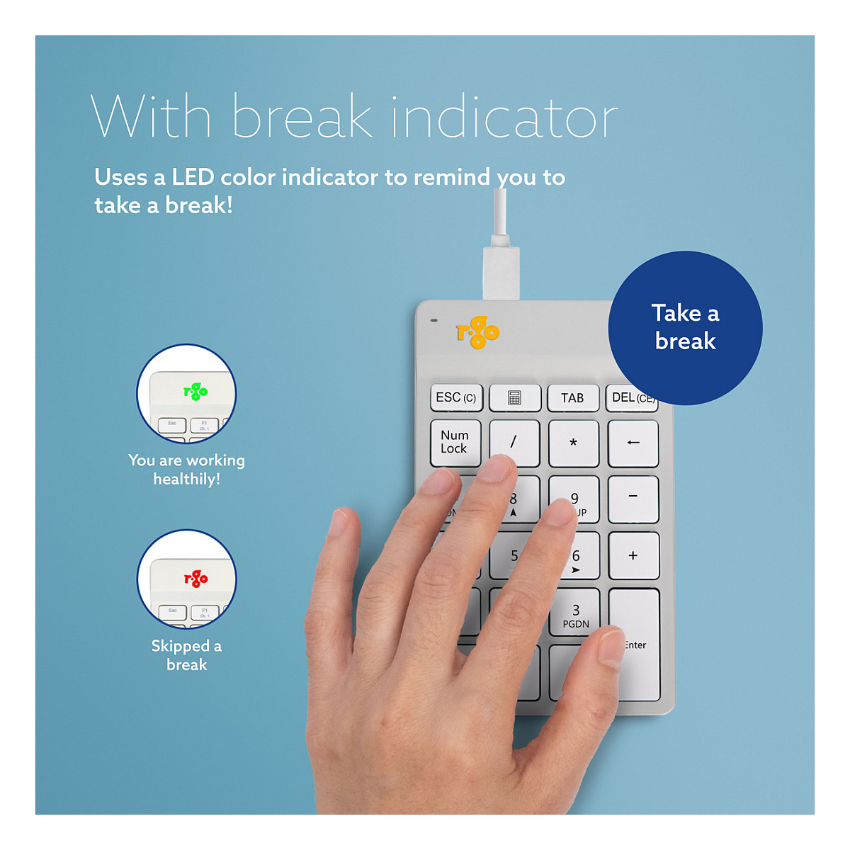 Numpad R‑Go Tools Break - Bardhë - Figura 4