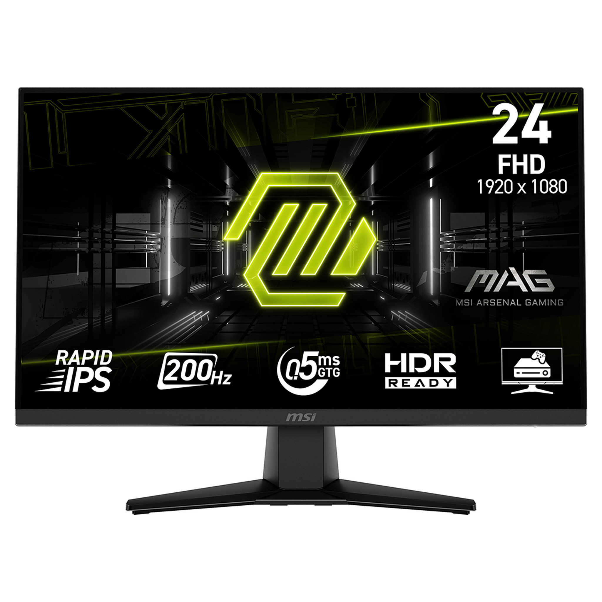 Monitor Gaming MSI MAG 242F / 23.8"/ Full HD LCD Rapid IPS / 200Hz / 0.5ms / HDMI+D - Zezë