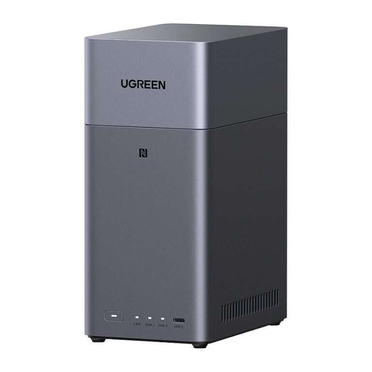 UGREEN NASync DH2300 2-Bay 60TB me RAID, NAS Server , 4GB RAM, 1GbE LAN dhe UGOS Pro - Gri