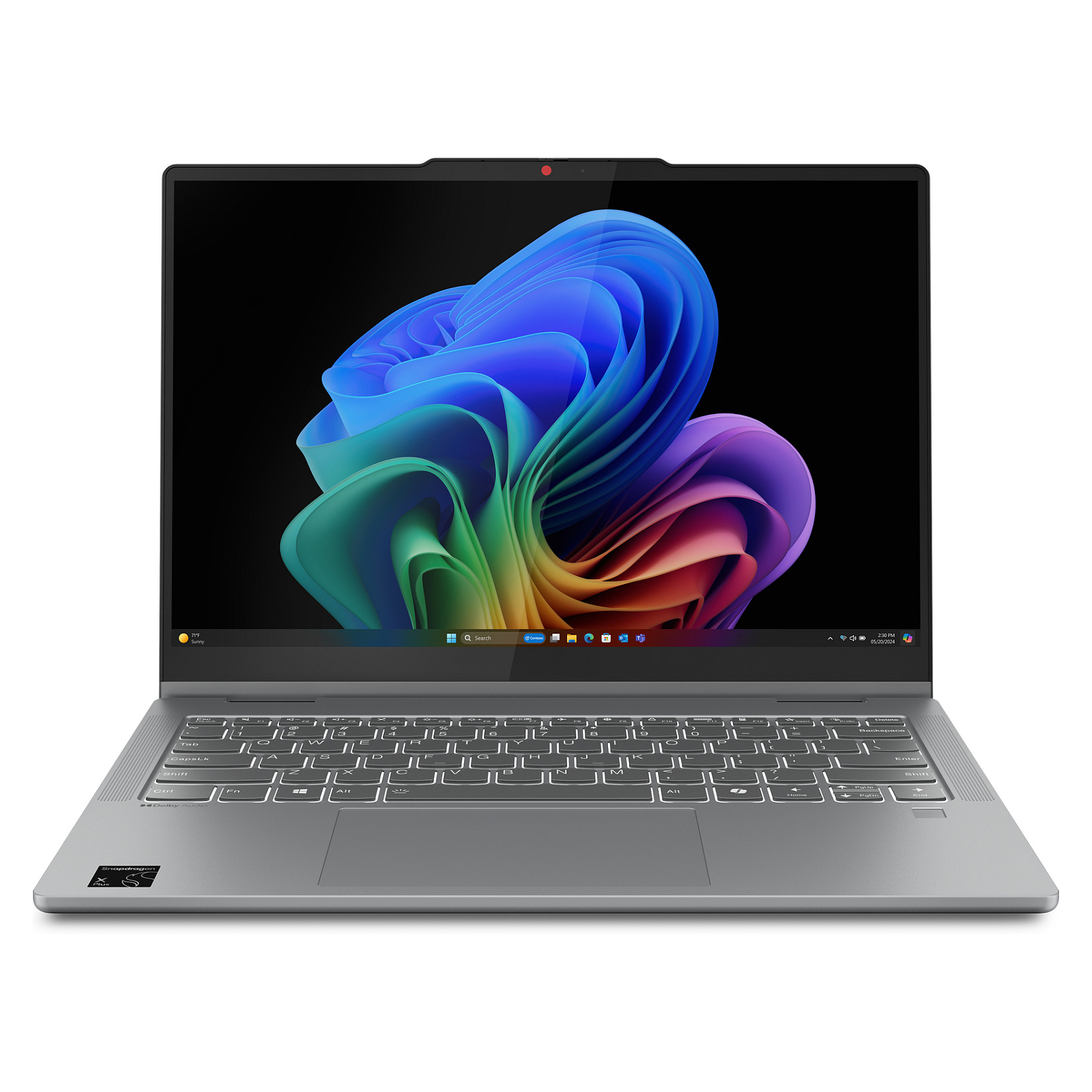 Laptop Lenovo IdeaPad 5 2-in-1 / Qualcomm X1P-42-100 / 24GB LPDDR5x / 1TB / 14" WUXGA OLED Touch 60Hz / Qualcomm Adreno GPU / DE - Luna Grey