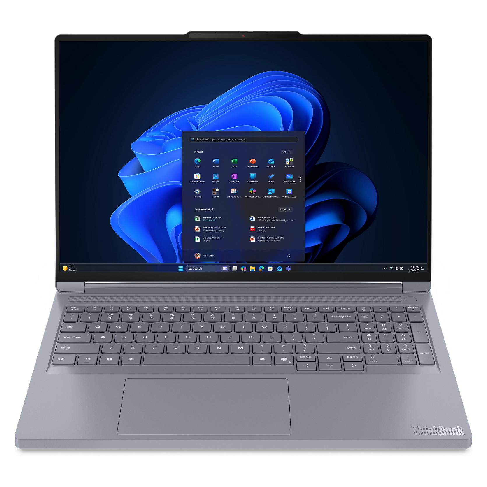 Laptop Lenovo ThinkBook 16p G6 / RYZ9 8940HX / 32GB DDR5 / 1TB / 16" WQXGA IPS AG 240Hz / RTX5060 8GB / DE - Gri