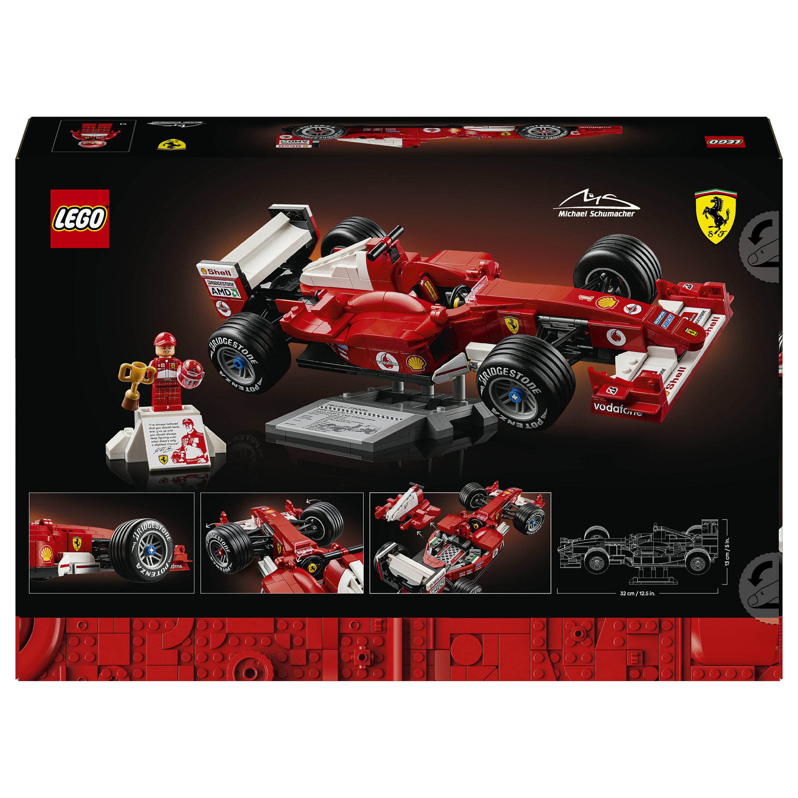 Lego Icons Ferrari F2004 dhe Michael Schumacher 11375 - Figura 5