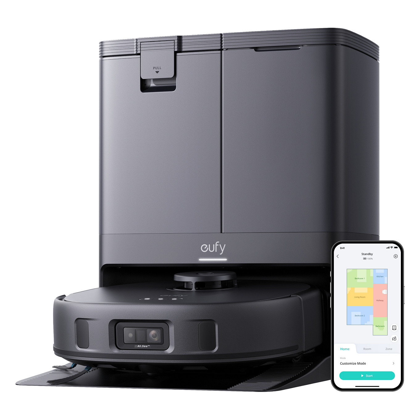 Fshesë Robotike Eufy X10 Pro Omni 8000 Pa - Zezë - Figura 5