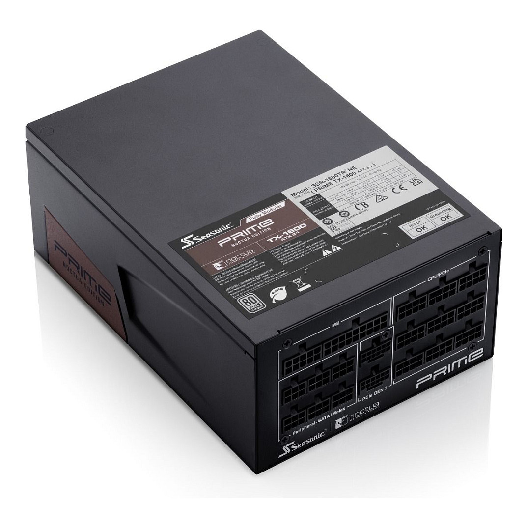 Furnizues Energjie Seasonic PRIME TX-1600 Noctua Edition / 1600W / ATX 3.1 / 80 PLUS Titanium - Figura 2