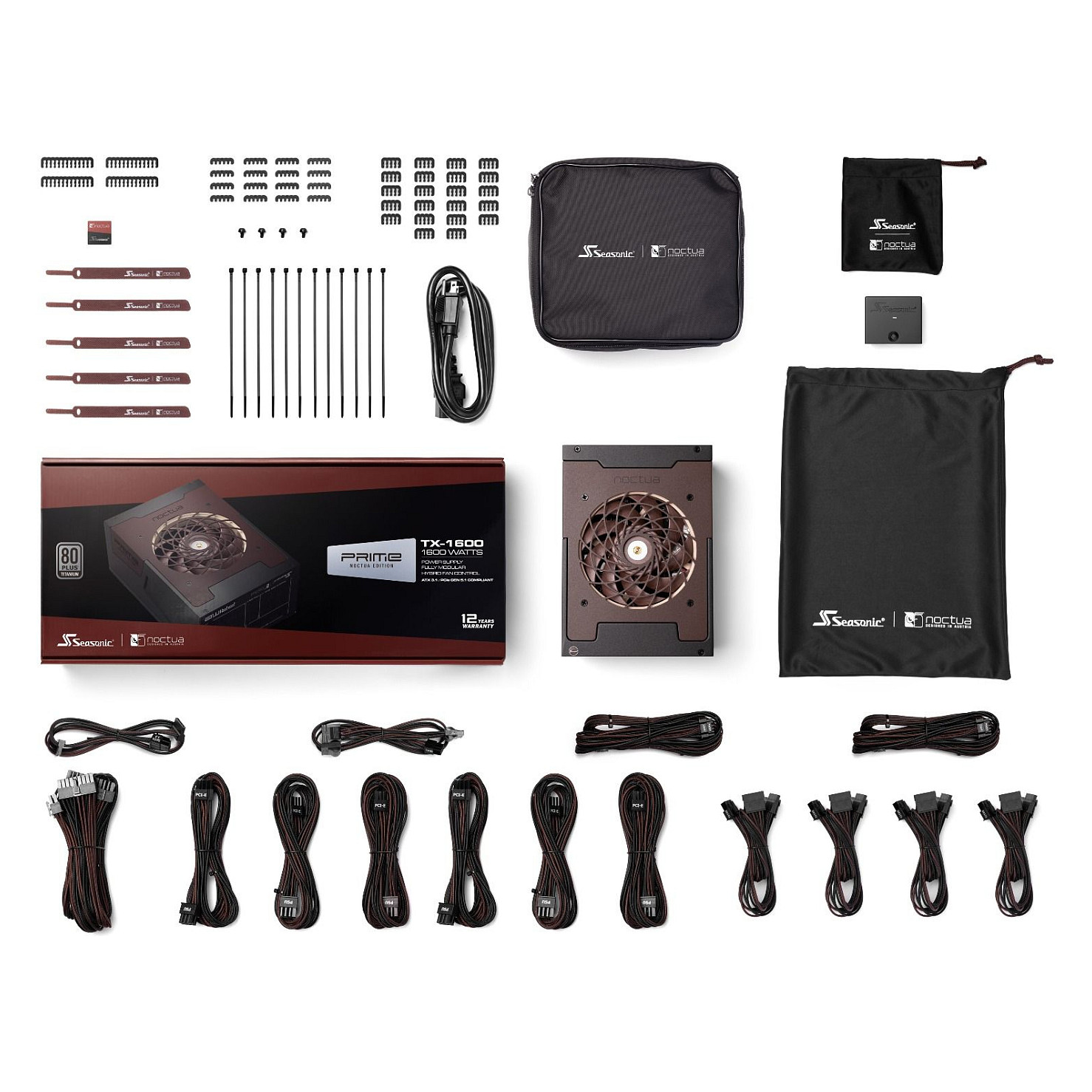 Furnizues Energjie Seasonic PRIME TX-1600 Noctua Edition / 1600W / ATX 3.1 / 80 PLUS Titanium - Figura 3