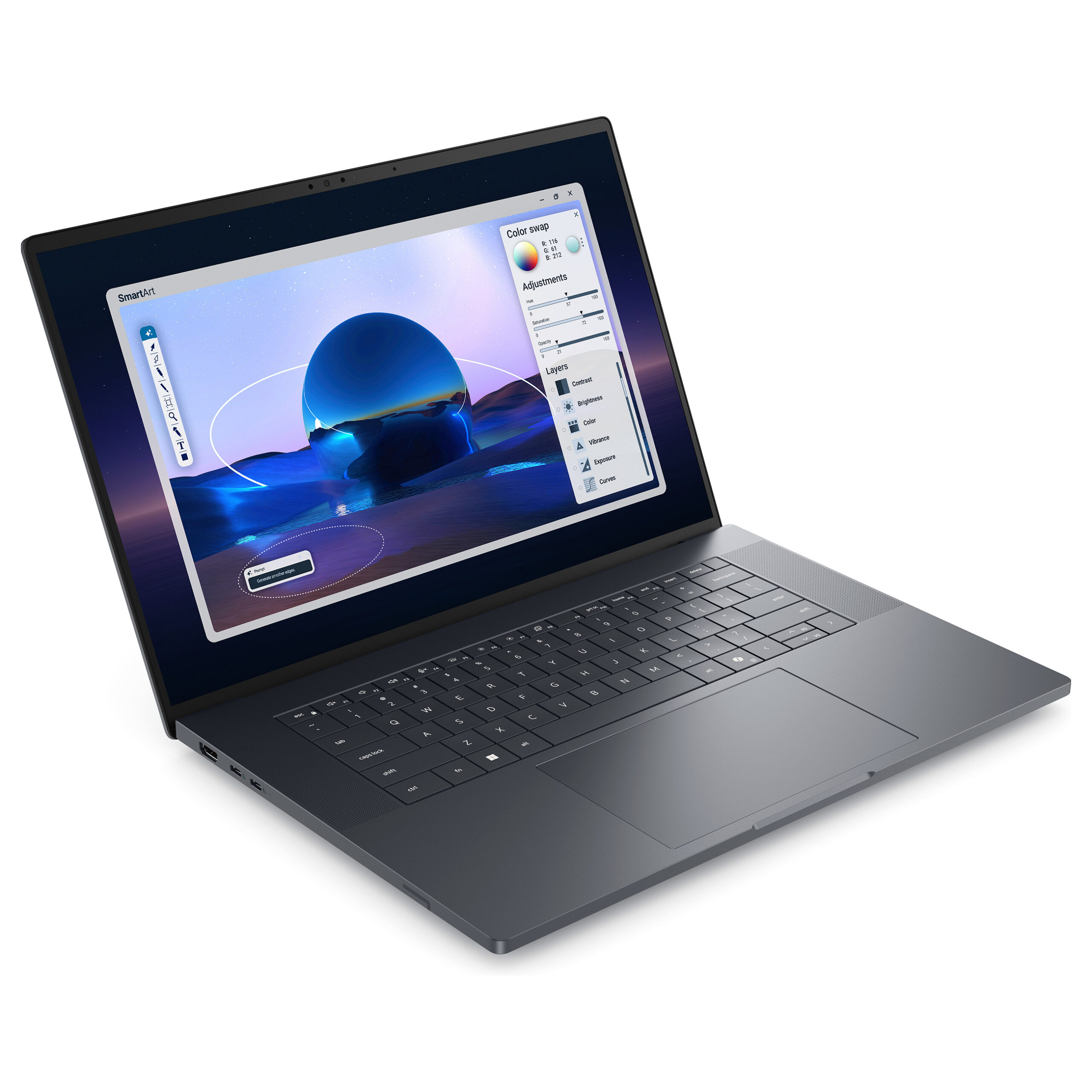 Laptop Dell Pro Max 16 Premium / Ultra 7 265H / 32GB LPDDR5x / 1TB / 16" Full HD+ WVA AG 120Hz / RTX PRO 1000 8GB / DE - Zezë - Figura 2