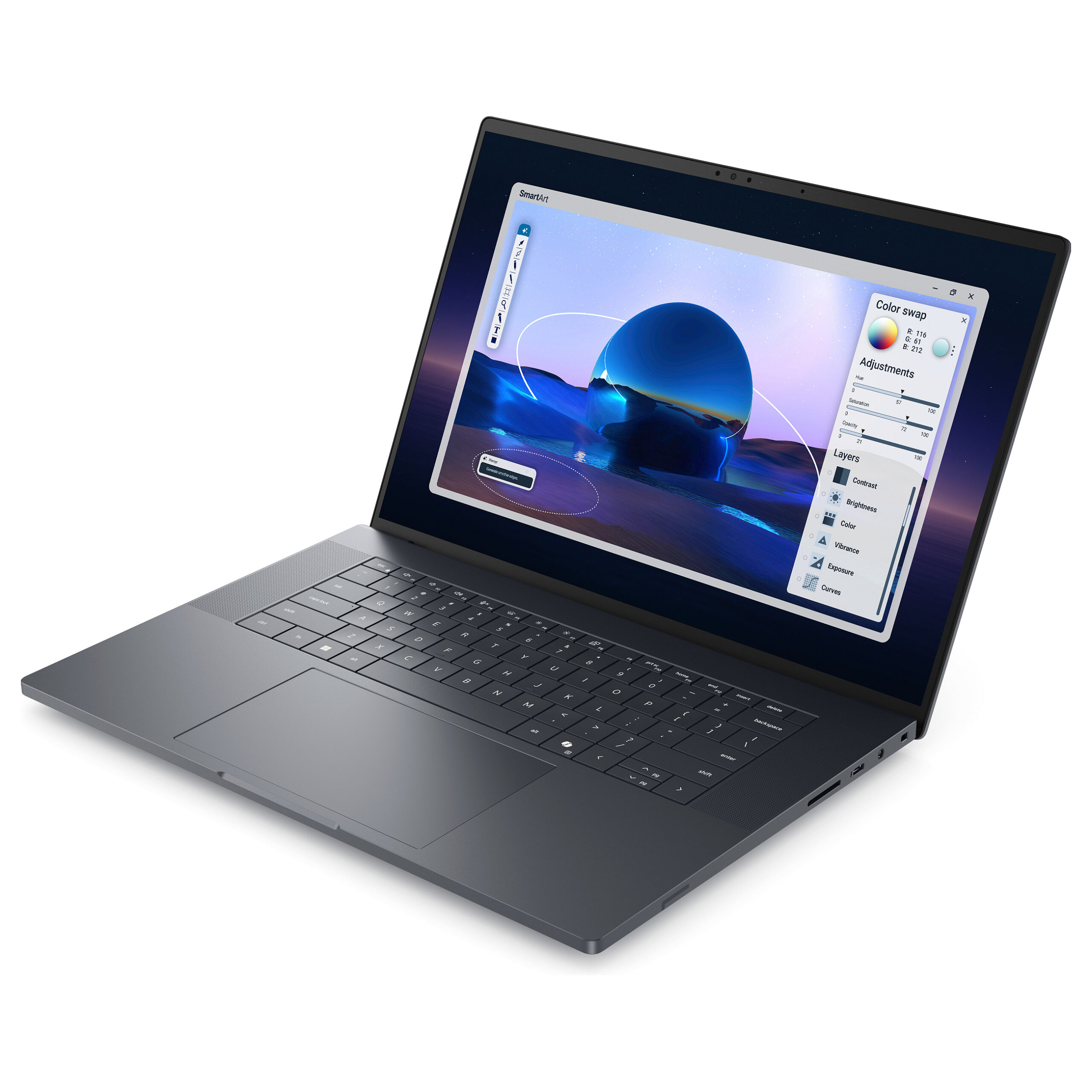 Laptop Dell Pro Max 16 Premium / Ultra 9 285H / 64GB LPDDR5x / 1TB / 16" Full HD+ WVA AG 120Hz / RTX PRO 2000 8GB / DE - Zezë - Figura 3