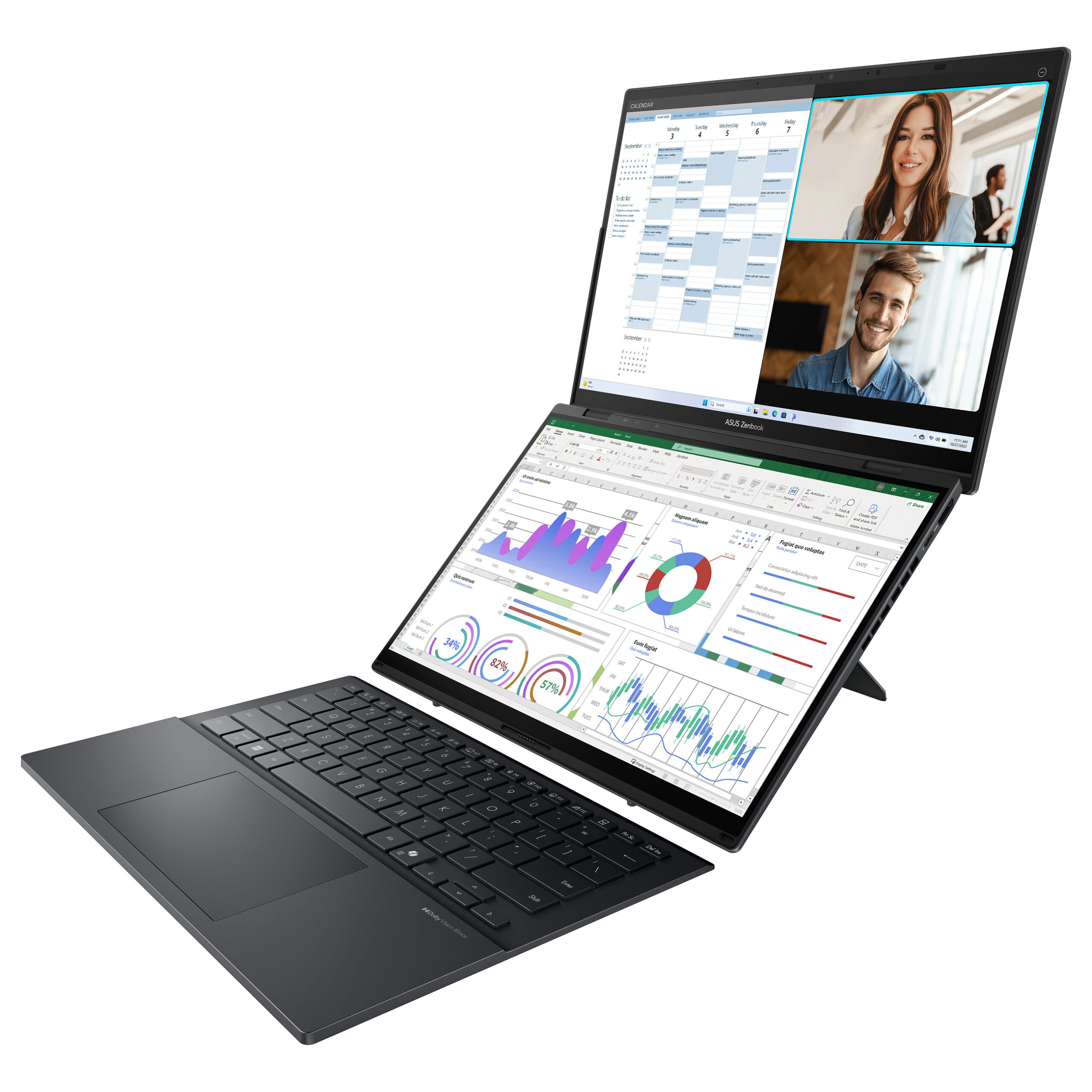Laptop ASUS Zenbook Duo UX8406CA-QL194W / Ultra 9-285H / 32GB LPDDR5x / 1TB / 14" WUXGA OLED Touch 60Hz / Intel Arc 140T / DE - Gri - Figura 3