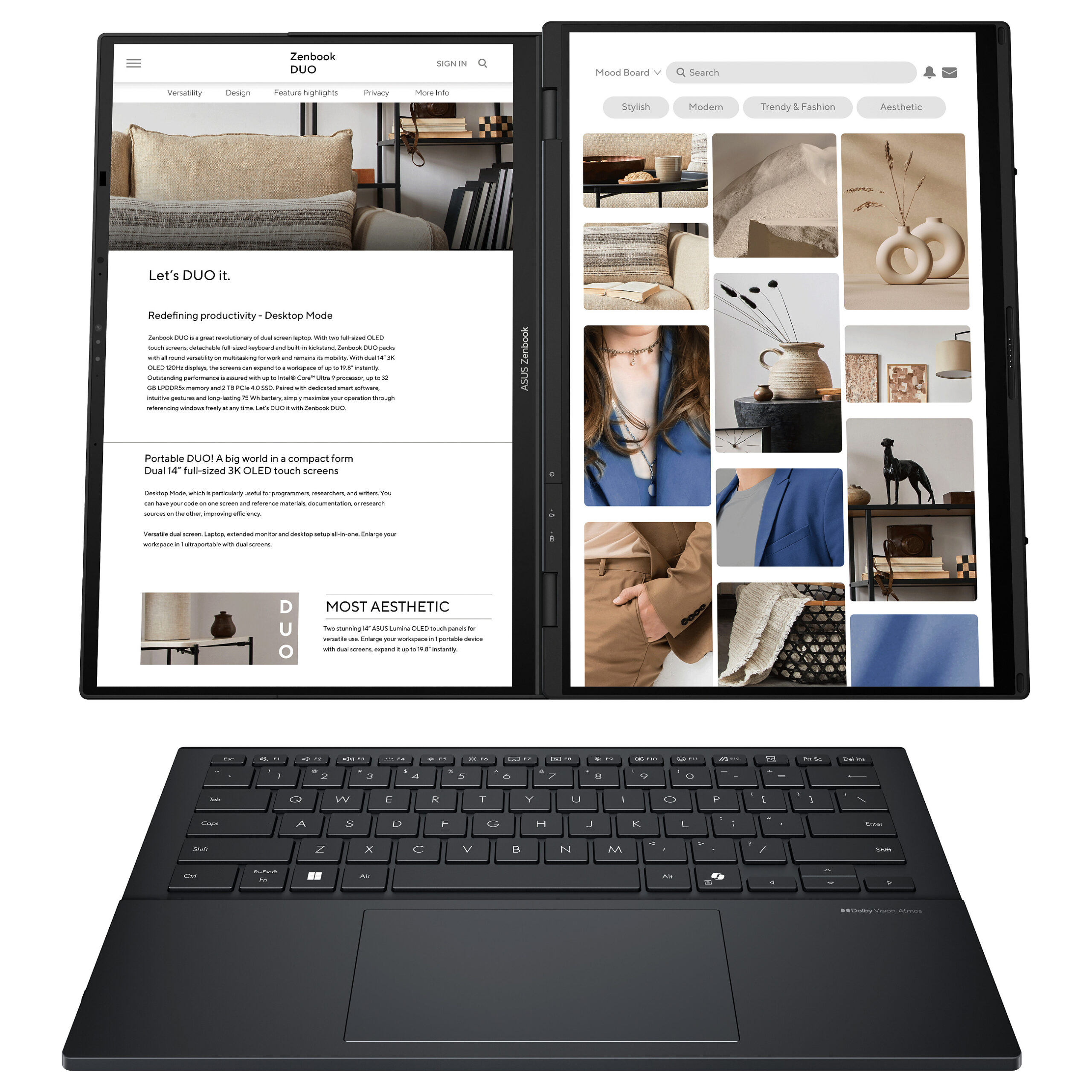 Laptop ASUS Zenbook Duo UX8406CA-QL194W / Ultra 9-285H / 32GB LPDDR5x / 1TB / 14" WUXGA OLED Touch 60Hz / Intel Arc 140T / DE - Gri - Figura 5