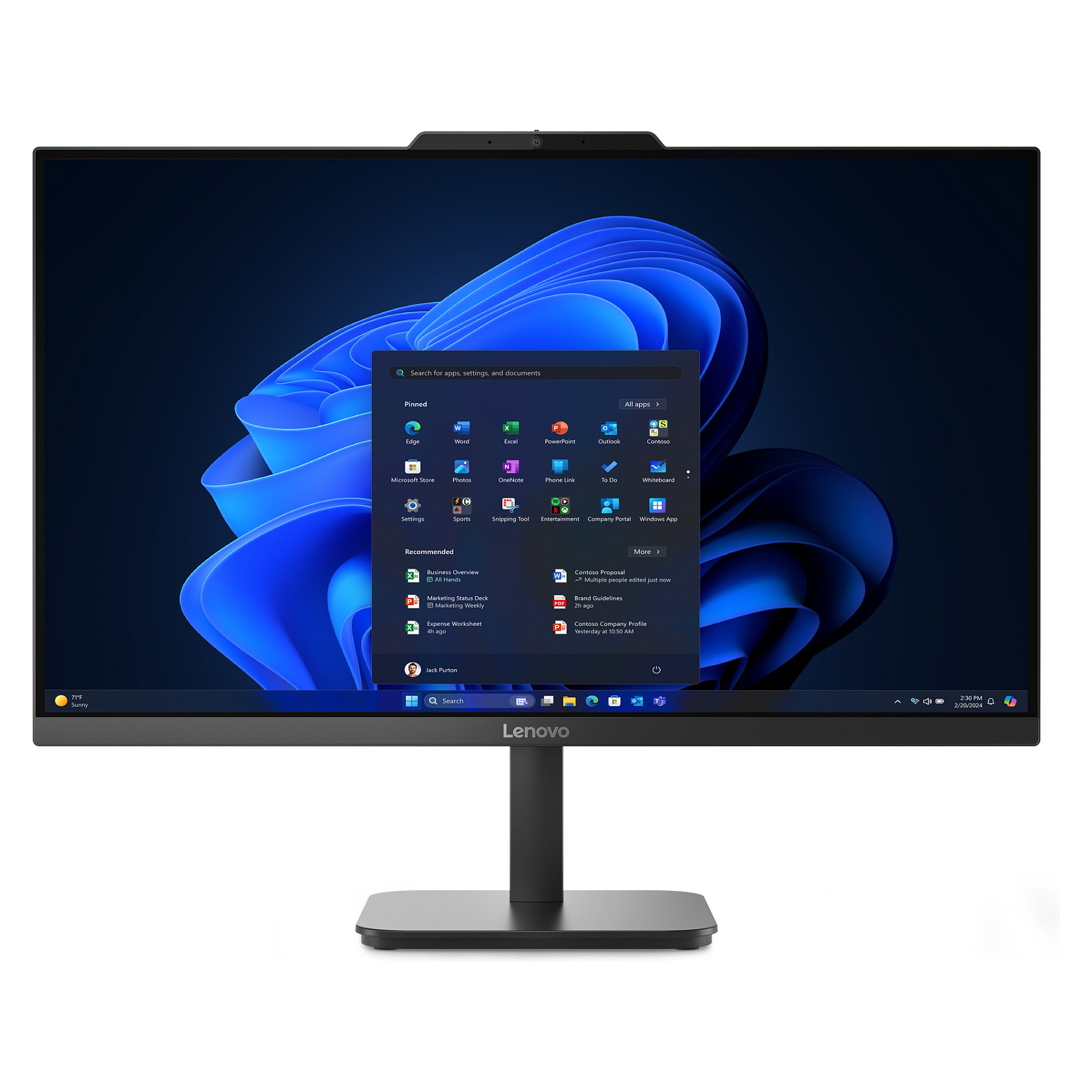 AIO Lenovo ThinkCentre V100 / Intel N100 / 8GB DDR4 / 256GB / 23.8" Full HD IPS / Intel UHD Graphics - Gri - Figura 3