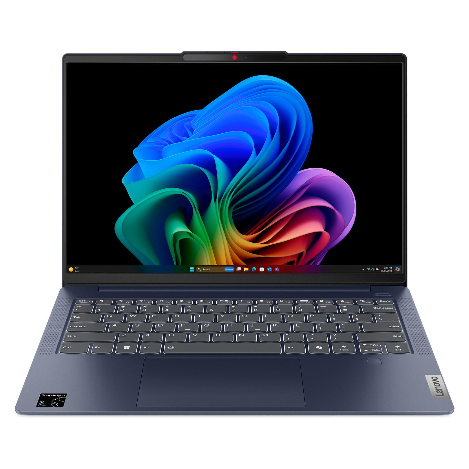 Laptop Lenovo IdeaPad 5 Slim / Snapdragon X1-26-100 / 16GB LPDDR5x / 512GB / 14" WUXGA OLED / Qualcomm Adreno GPU / DE - Blu