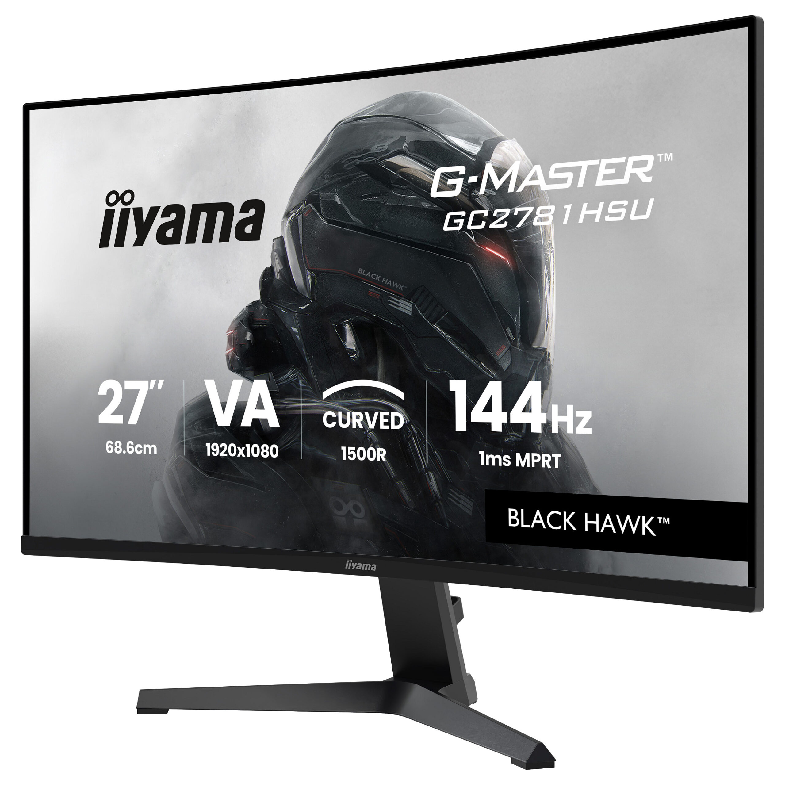 Monitor Gaming iiyama G-Master GC2781HSU-B1 / 27"/ Full HD VA / Curved / 144Hz / 1ms / HDMI+USB+DP - Zezë - Figura 4