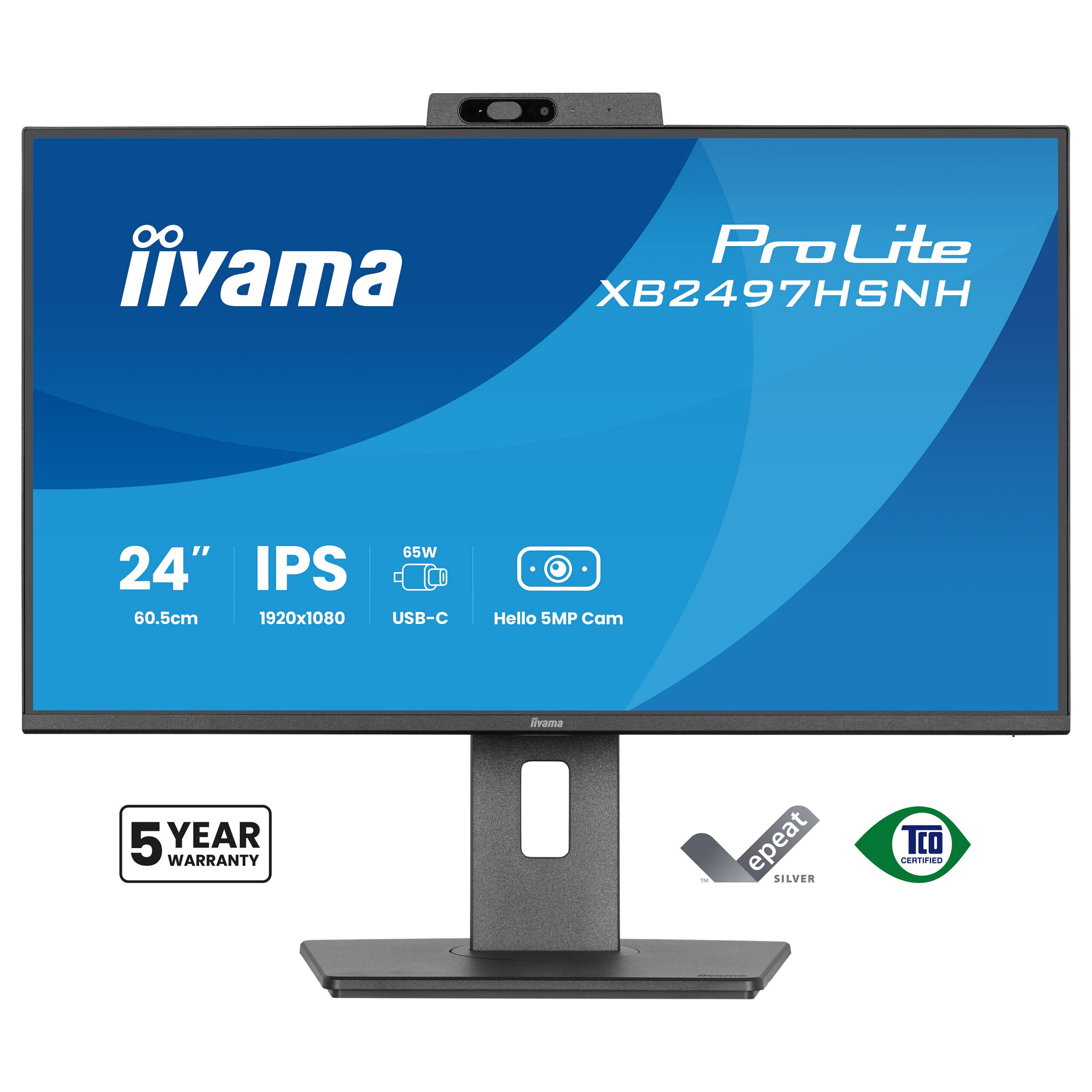 Monitor iiyama ProLite XB2497HSNH-B1 / 23.8"/ Full HD IPS / 100Hz / 1ms / HDMI+DP+USB - Zezë - Figura 2