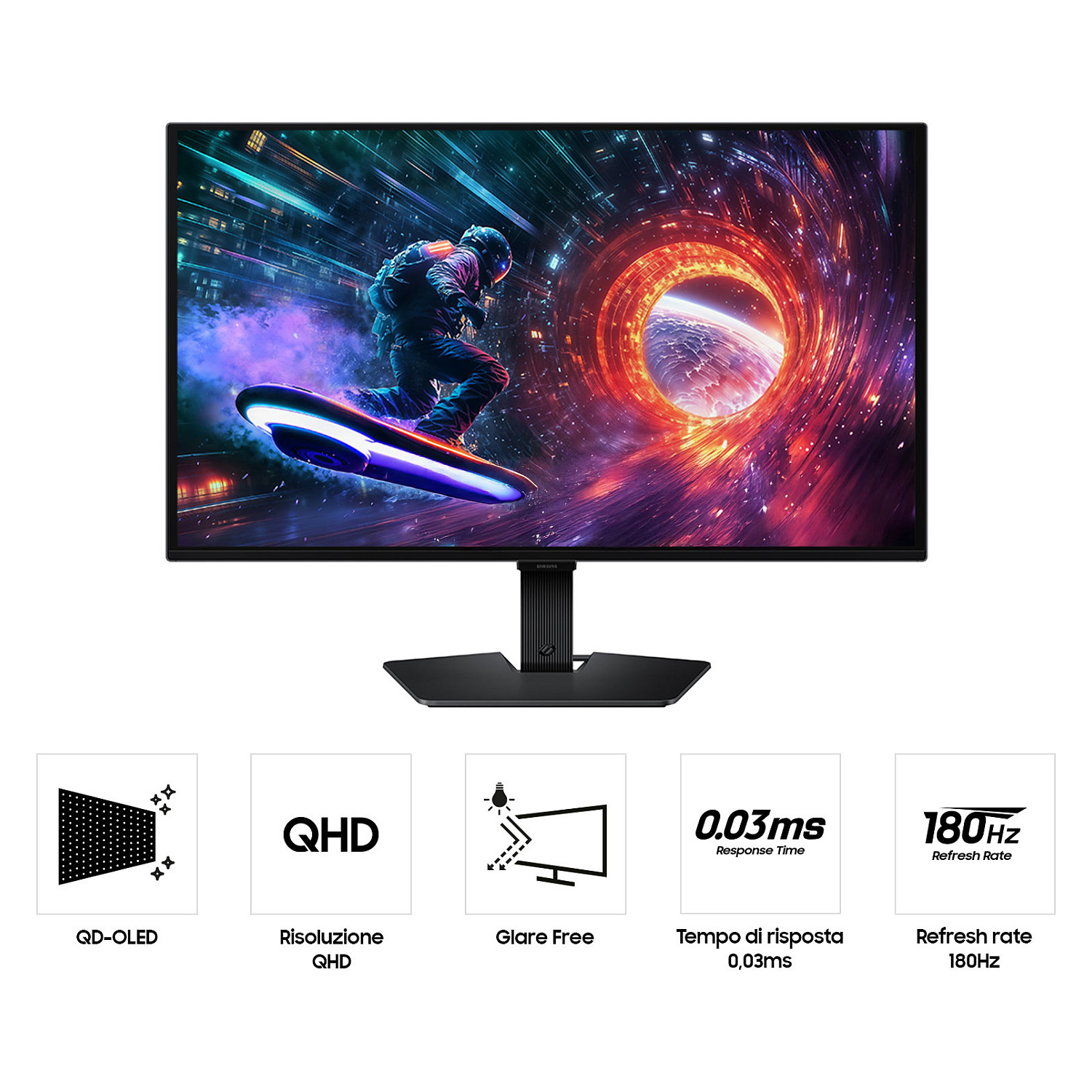 Monitor Gaming Samsung S27FG502EU / 27"/ Quad HD OLED / 180Hz / 0.03ms / HDMI+DP - Zezë - Figura 4