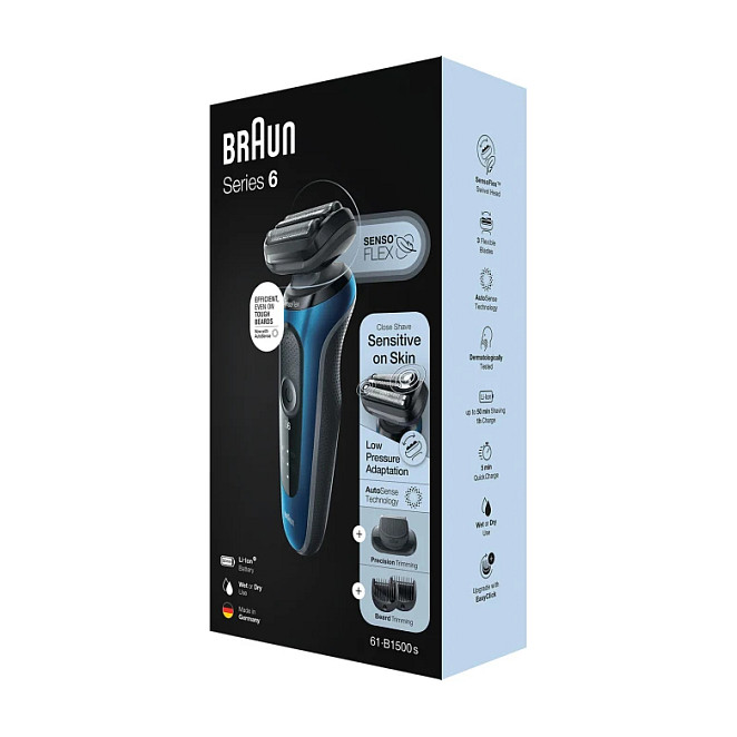 Makinë e rrojës Braun Series 6 61-B1500s - Blu/Zezë - Figura 3