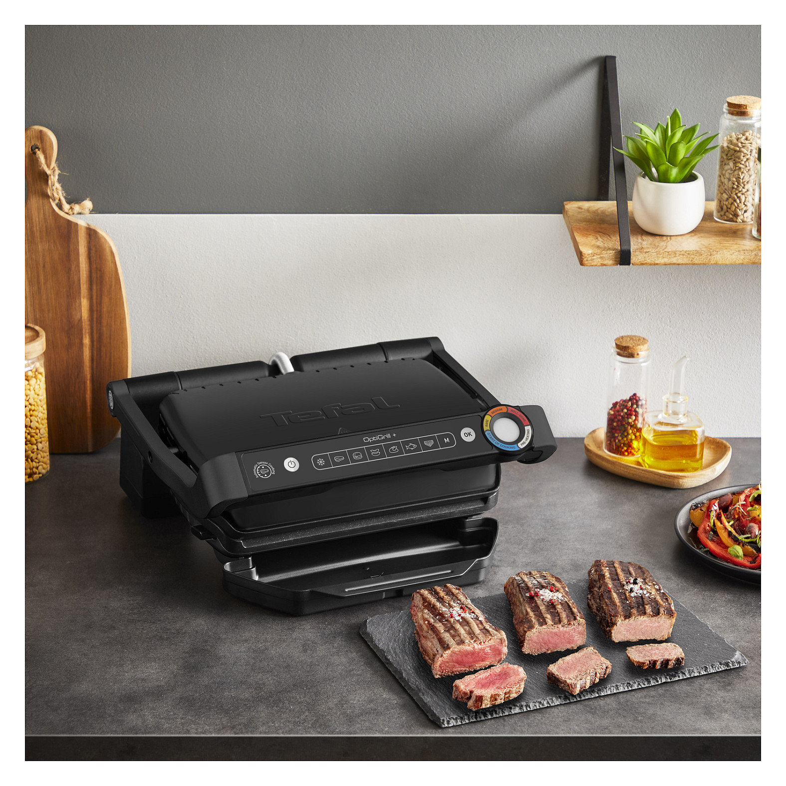 Kontakt Grill Tefal OptiGrill+ GC7178 me 6 Programe Automatike - Zezë - Figura 5