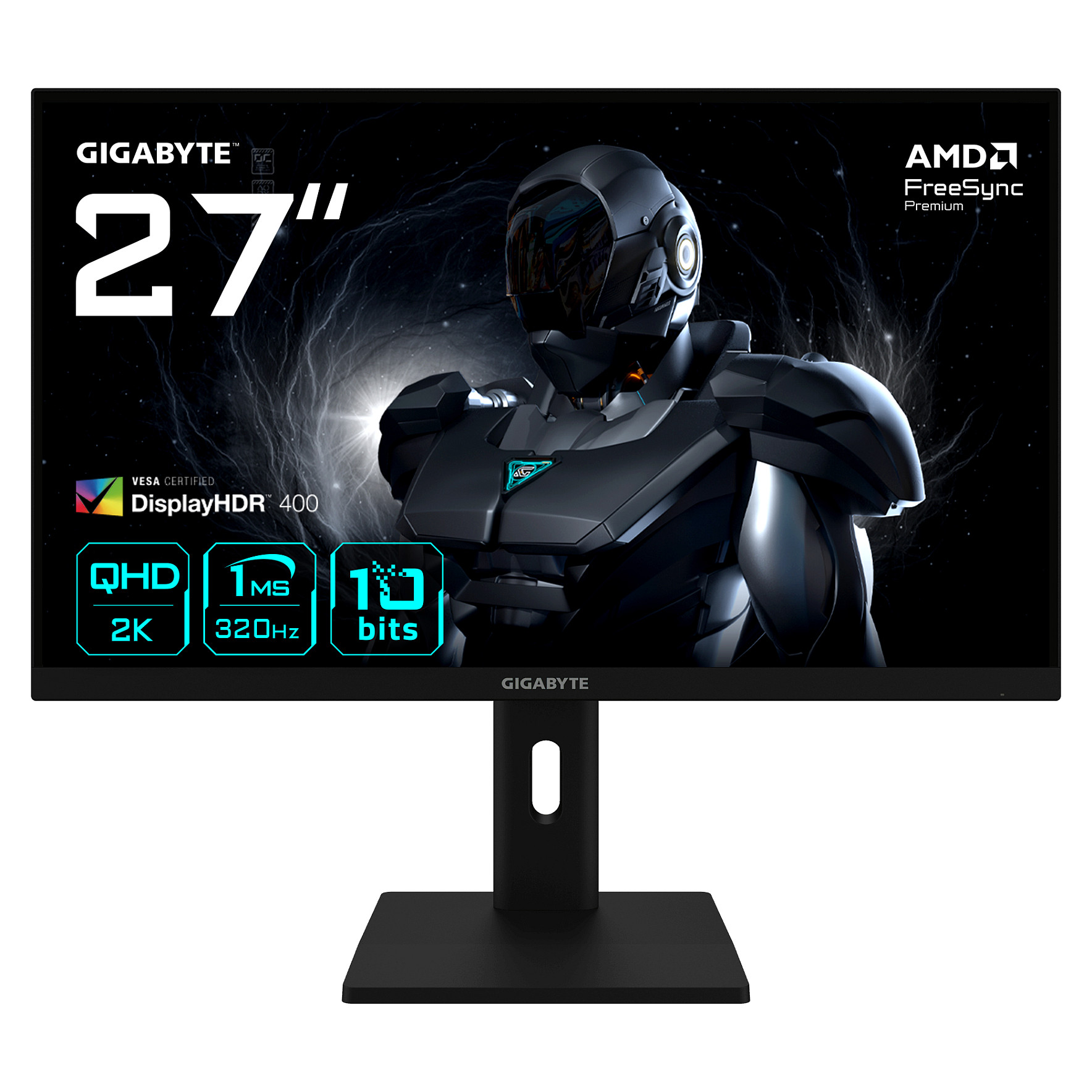 Monitor Gaming Gigabyte G27Q3 / 27"/ WQHD SuperSpeed IPS / 320Hz / 1ms / HDMI+DP - Zezë
