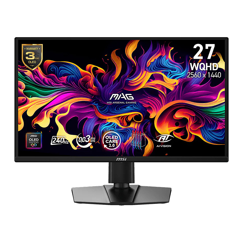 Monitor Gaming MSI MAG 272QPDE QD-OLED X24 / 26.5"/ WQHD QD-OLED / 240Hz / 0.03ms / USB-C+HDMI+DP - Zezë