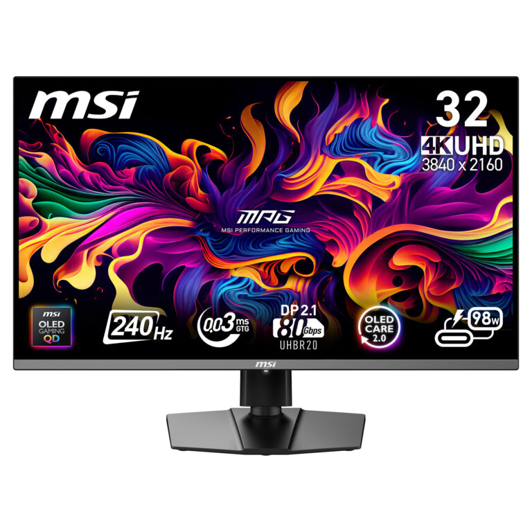 Monitor Gaming MSI MPG 322URX QD-OLED / 31.5"/ 4K QD-OLED / 240Hz / 0.03ms / USB-C+HDMI+DP - Zezë