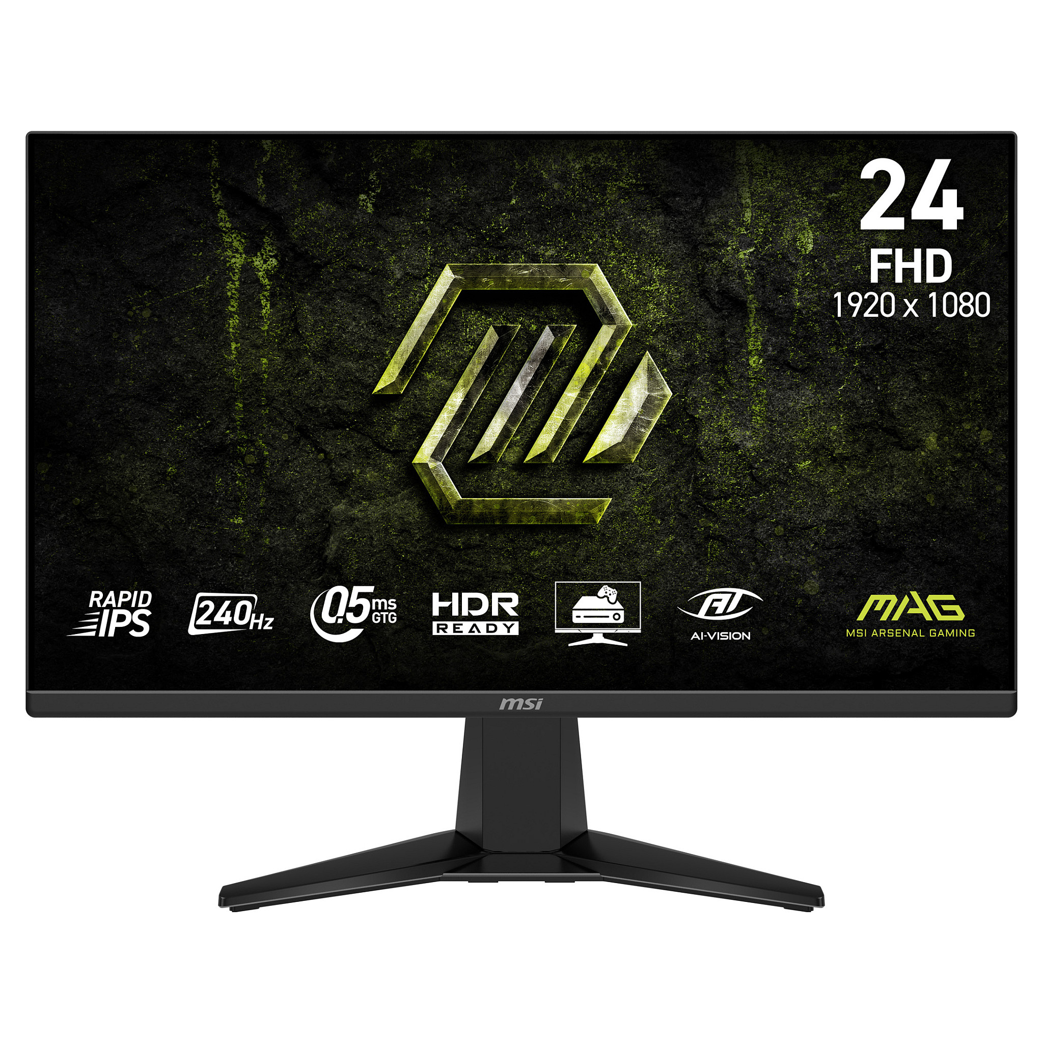 Monitor Gaming MSI MAG 245F X24 / 23.8"/ Full HD Rapid IPS LCD / 240Hz / 0.5ms / HDMI+DP - Zezë