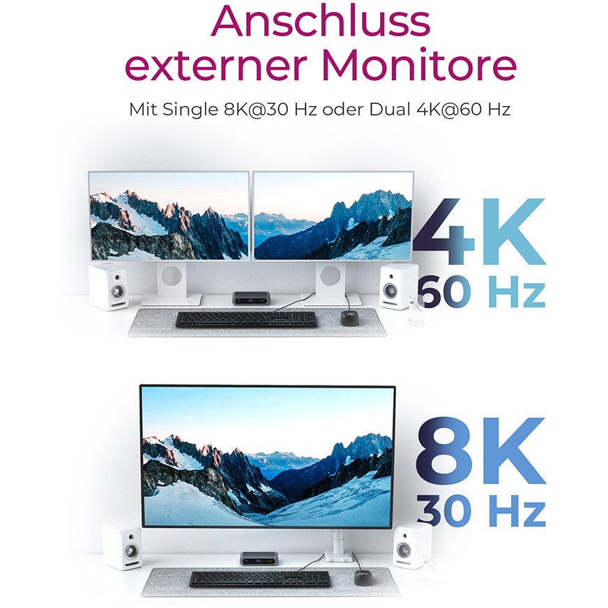 Hub ICY BOX IB-HUB801-TB4 Thunderbolt 4 porte 3x Thunderbolt 1xUSB 3.1 - Figura 4