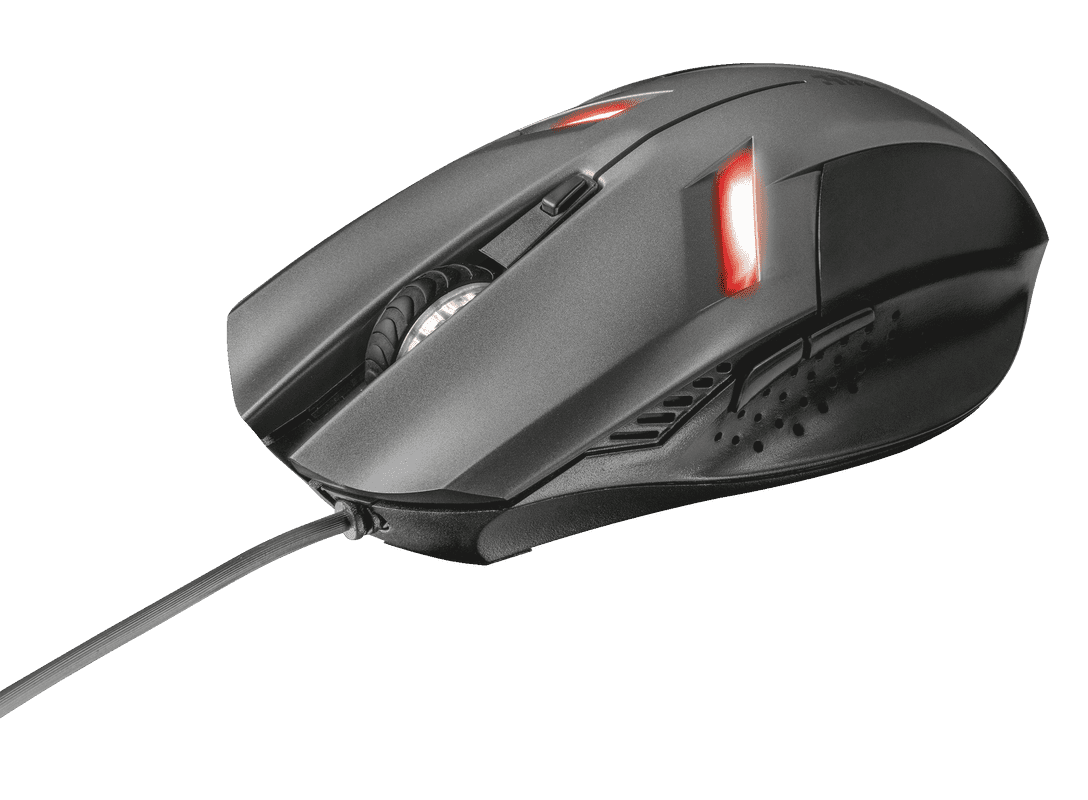 Maus Gaming Trust Ziva 21512 / 6 butona / 800-1200-1600-2000 DPI / Optik / Me kabëll / USB 2.0 / I zi dhe Hiri - Figura 3