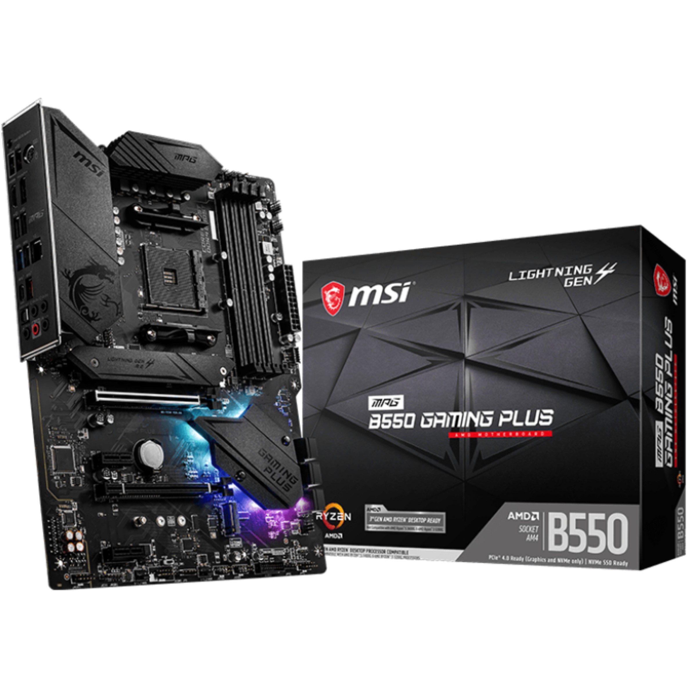 Pllakë Amë AMD AM4 MSI B550 GAMING PLUS / ATX / DDR4 / HDMI
